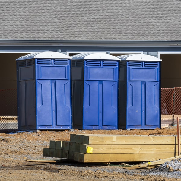 how often are the portable restrooms cleaned and serviced during a rental period in Dime Box TX